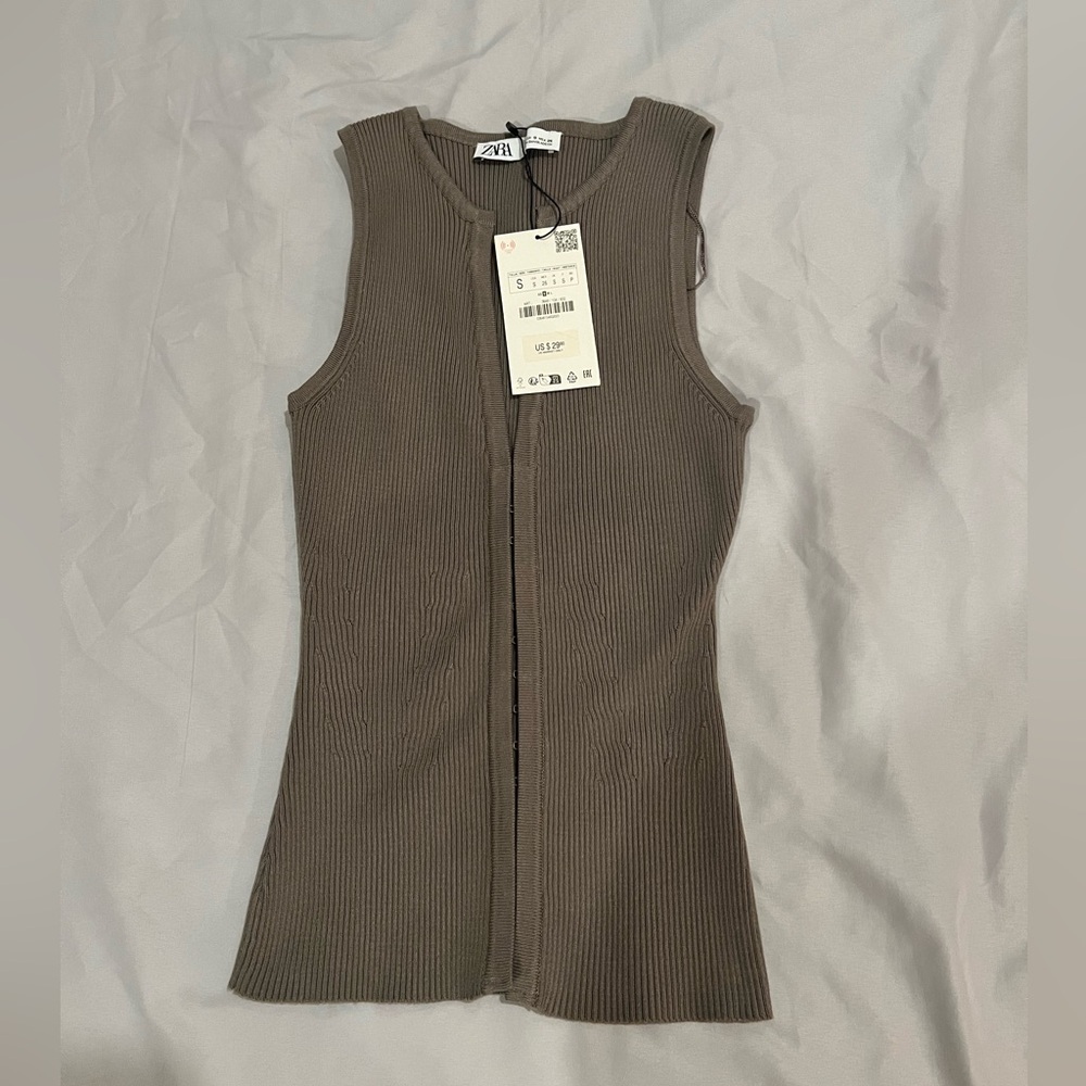 Zara top (khaki)